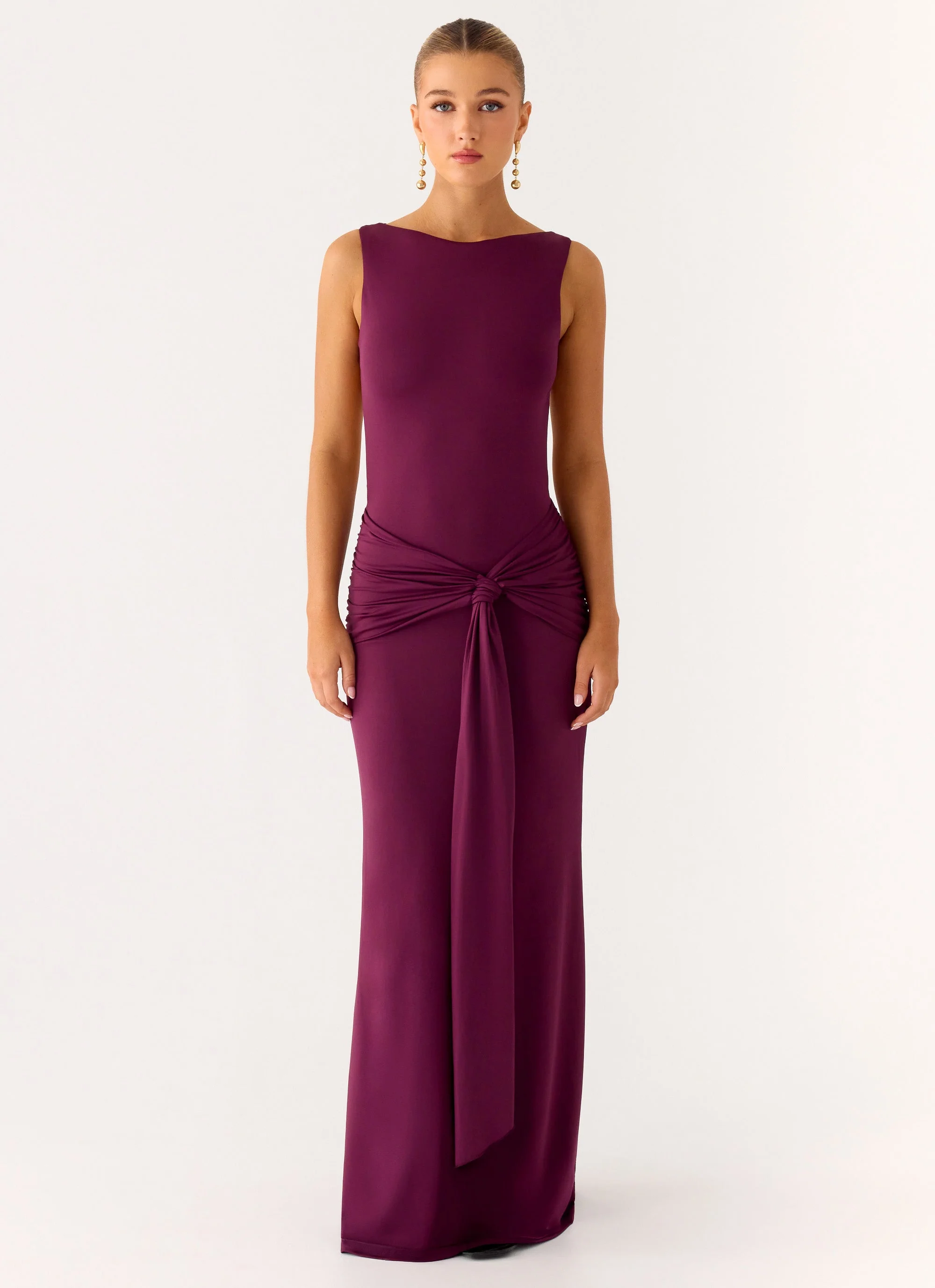 Fault Line Maxi Dress - Plum - luluinthesky