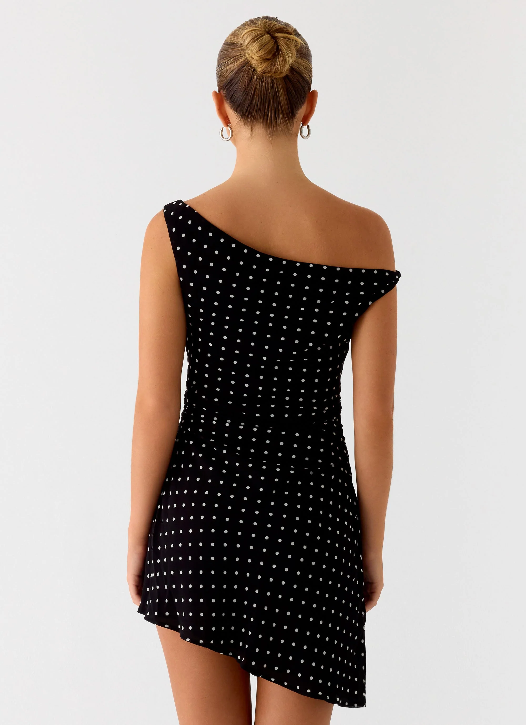 Delusional Mini Dress - Black Polkadot - luluinthesky