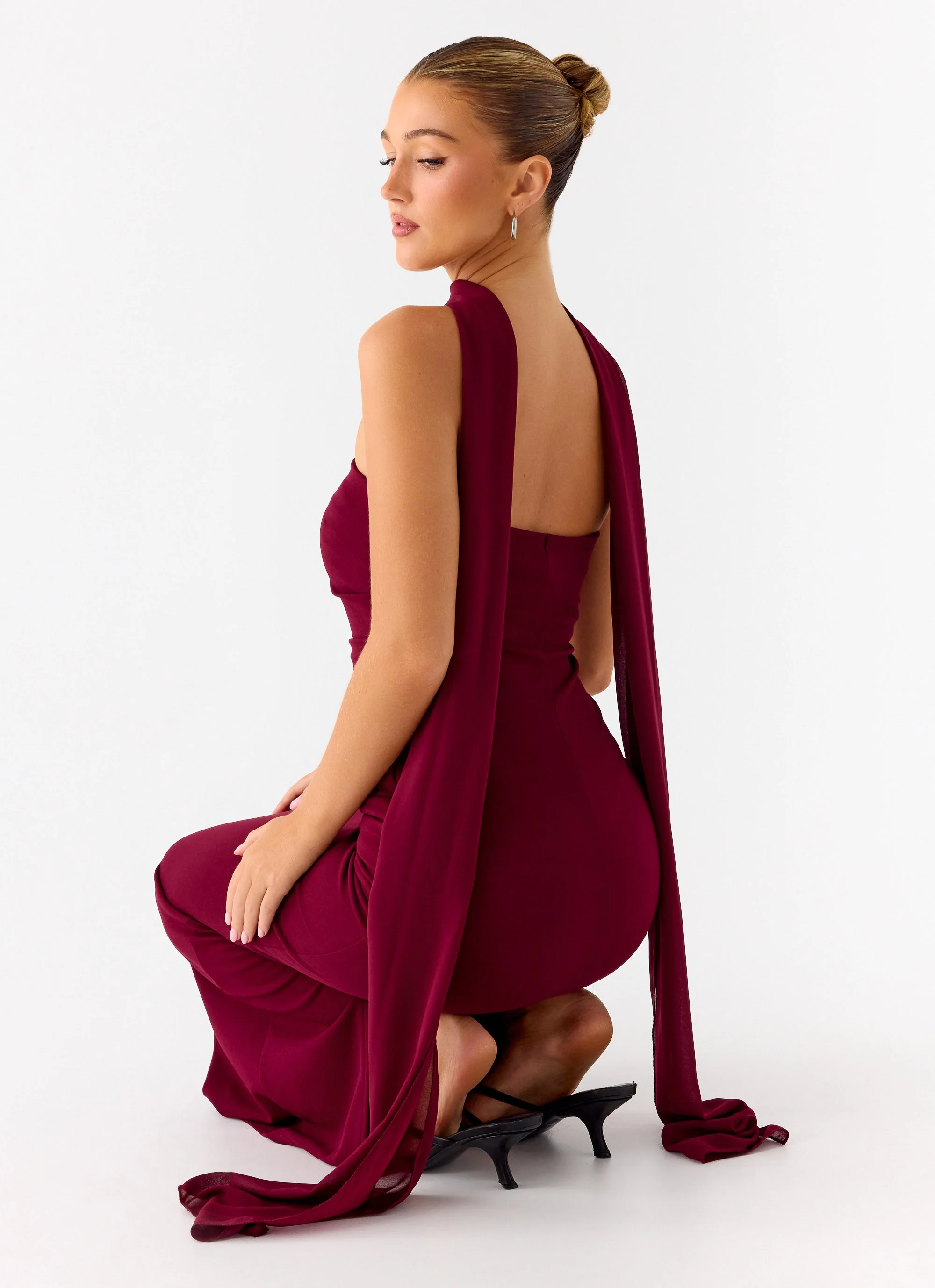 Libra Maxi Dress - Dark Cherry - luluinthesky