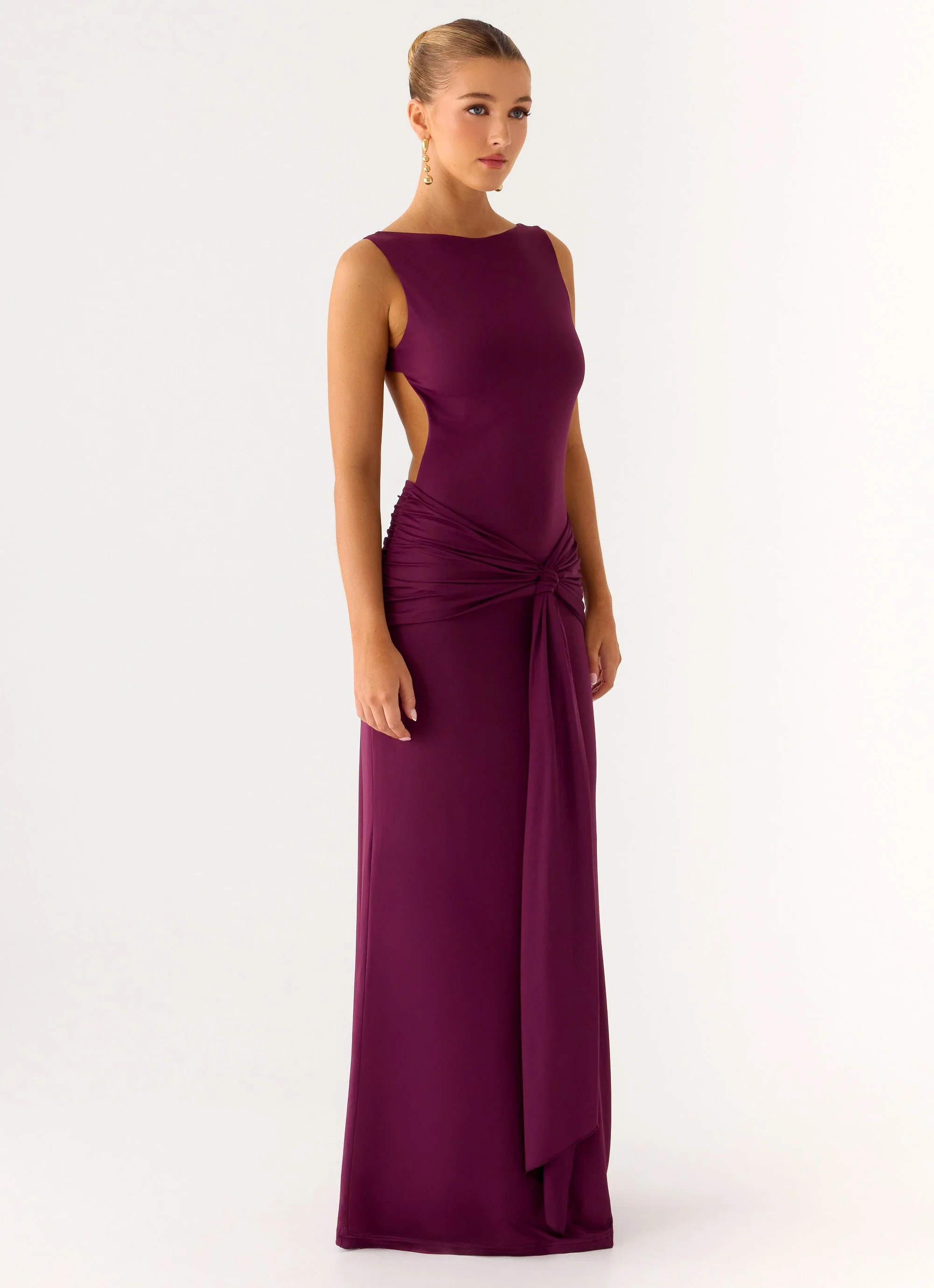 Fault Line Maxi Dress - Plum - luluinthesky