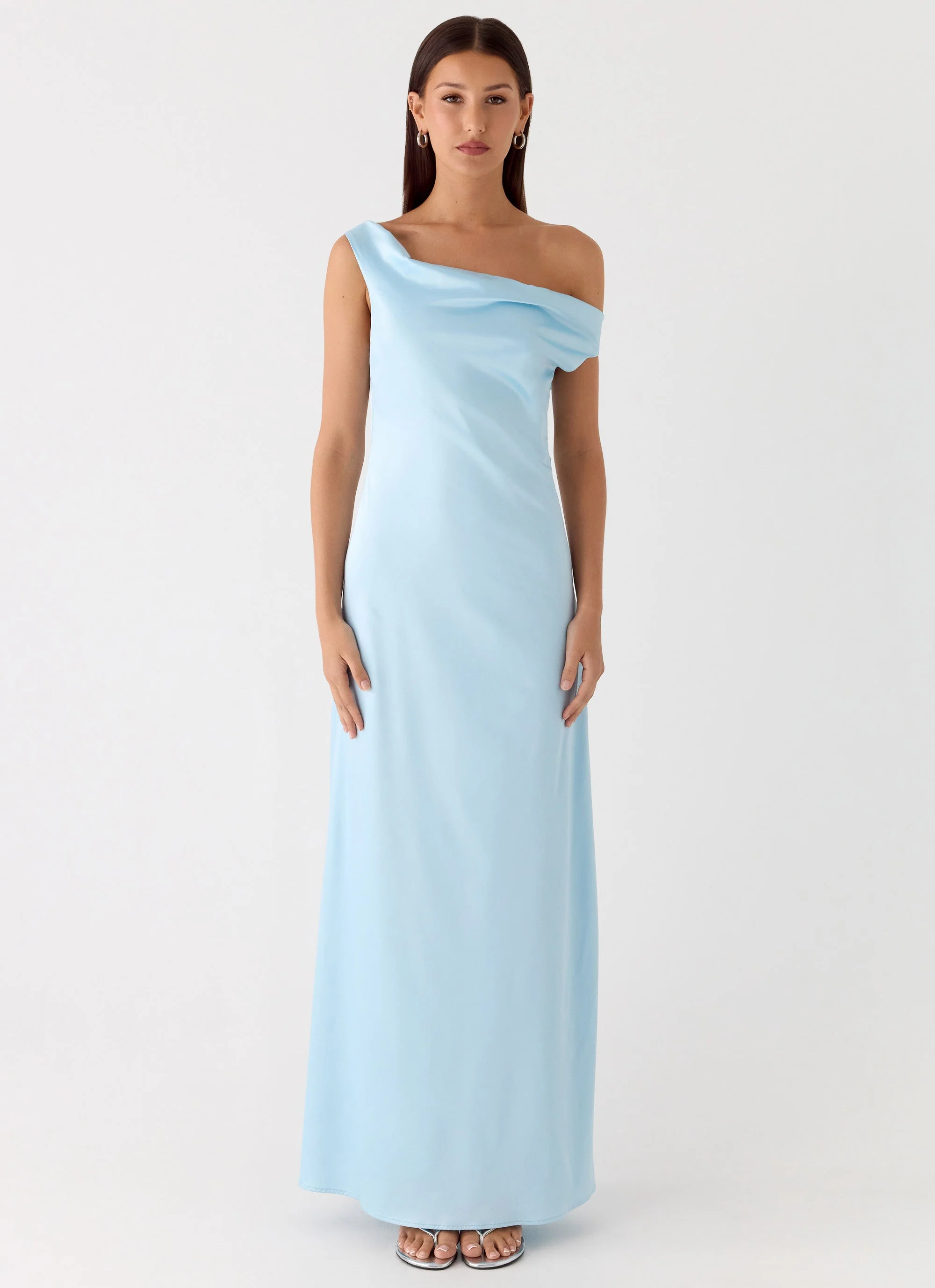 Palm Royal Maxi Dress - Ice Blue - luluinthesky