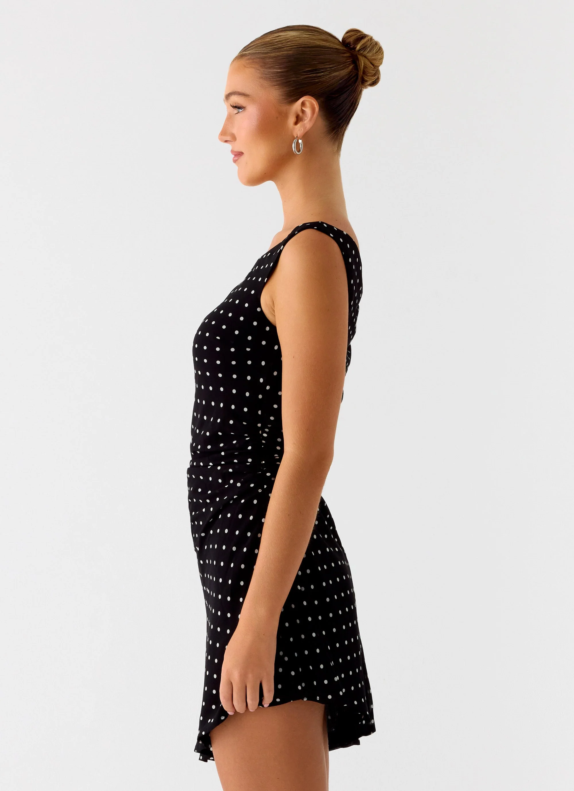 Delusional Mini Dress - Black Polkadot - luluinthesky