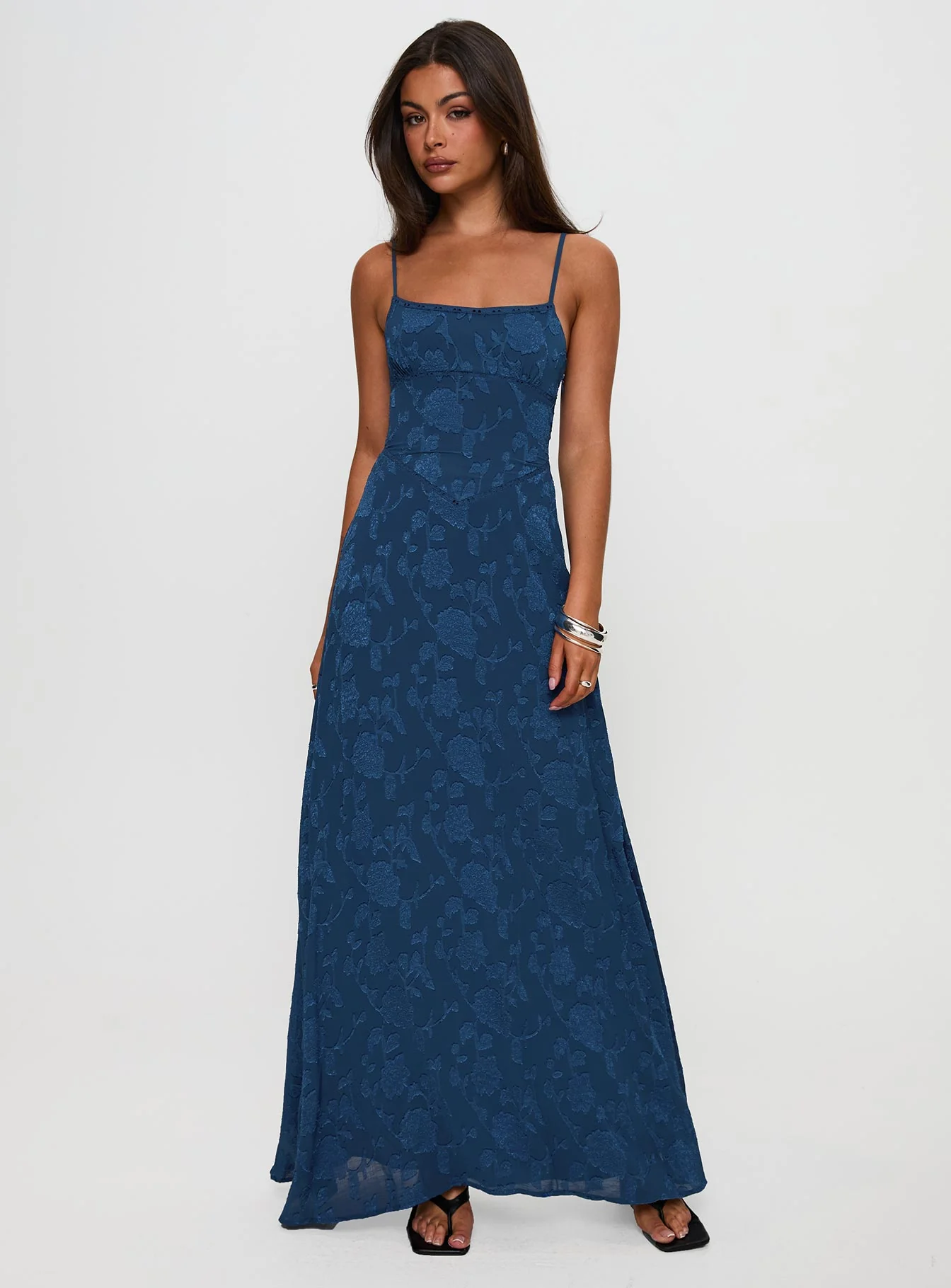 South Of France Maxi Dress Navy - luluinthesky