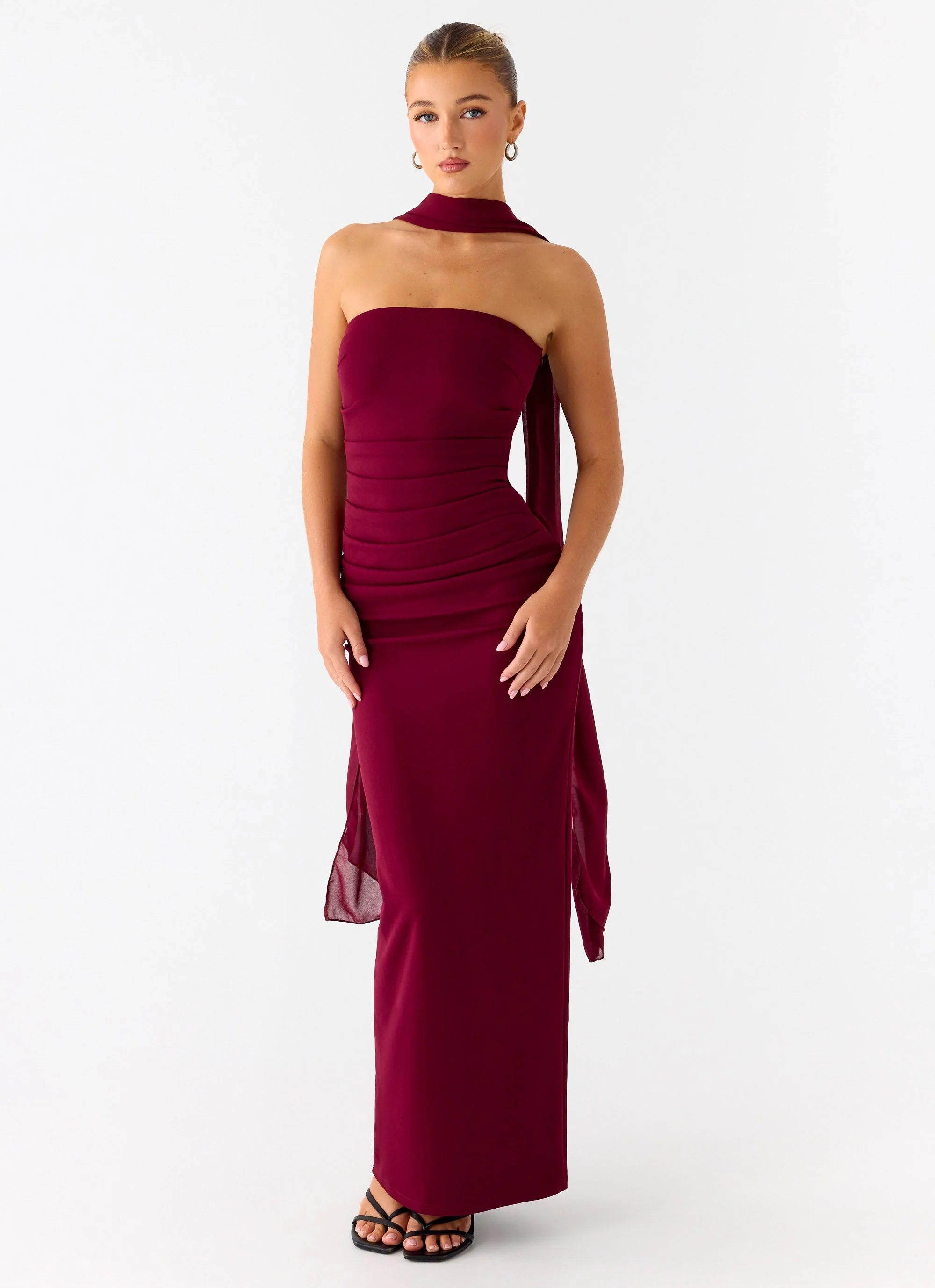 Libra Maxi Dress - Dark Cherry - luluinthesky