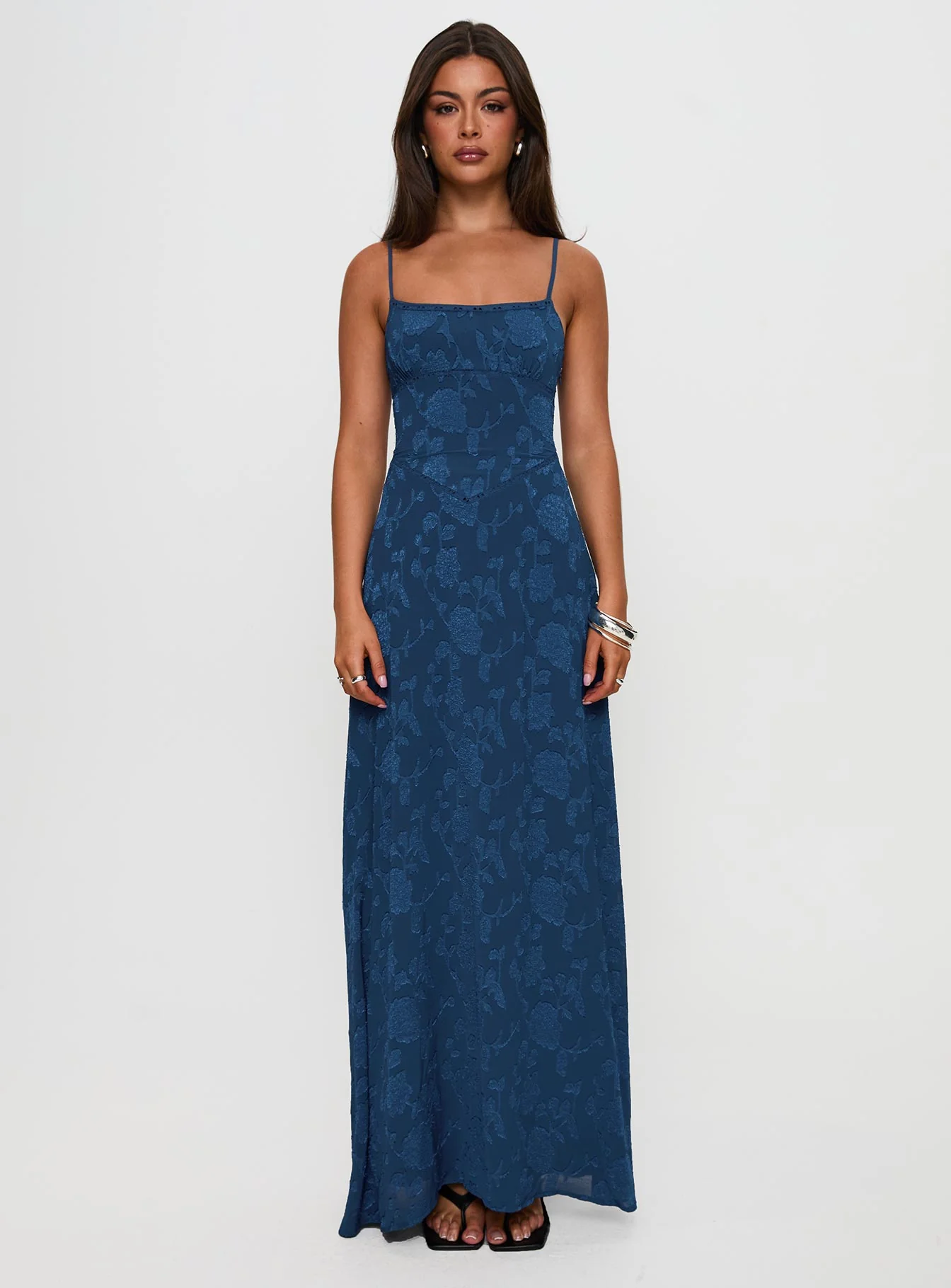 South Of France Maxi Dress Navy - luluinthesky