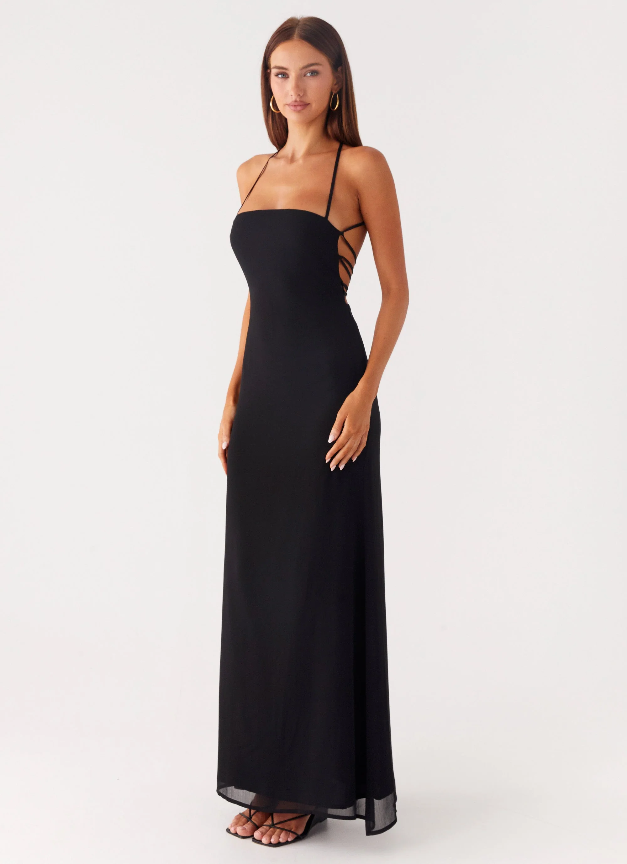 Peggy Maxi Dress - Black - luluinthesky