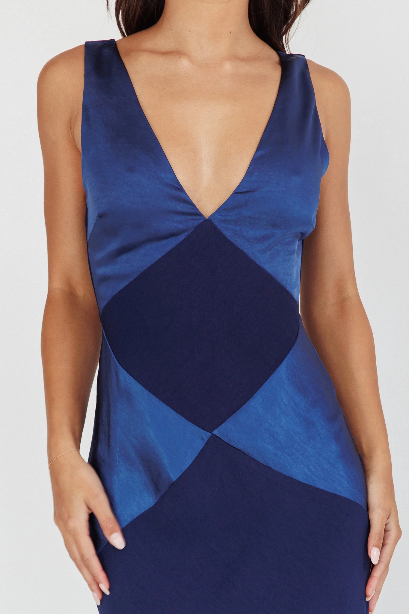 Soul Fire V-Neck Maxi Dress Navy - luluinthesky