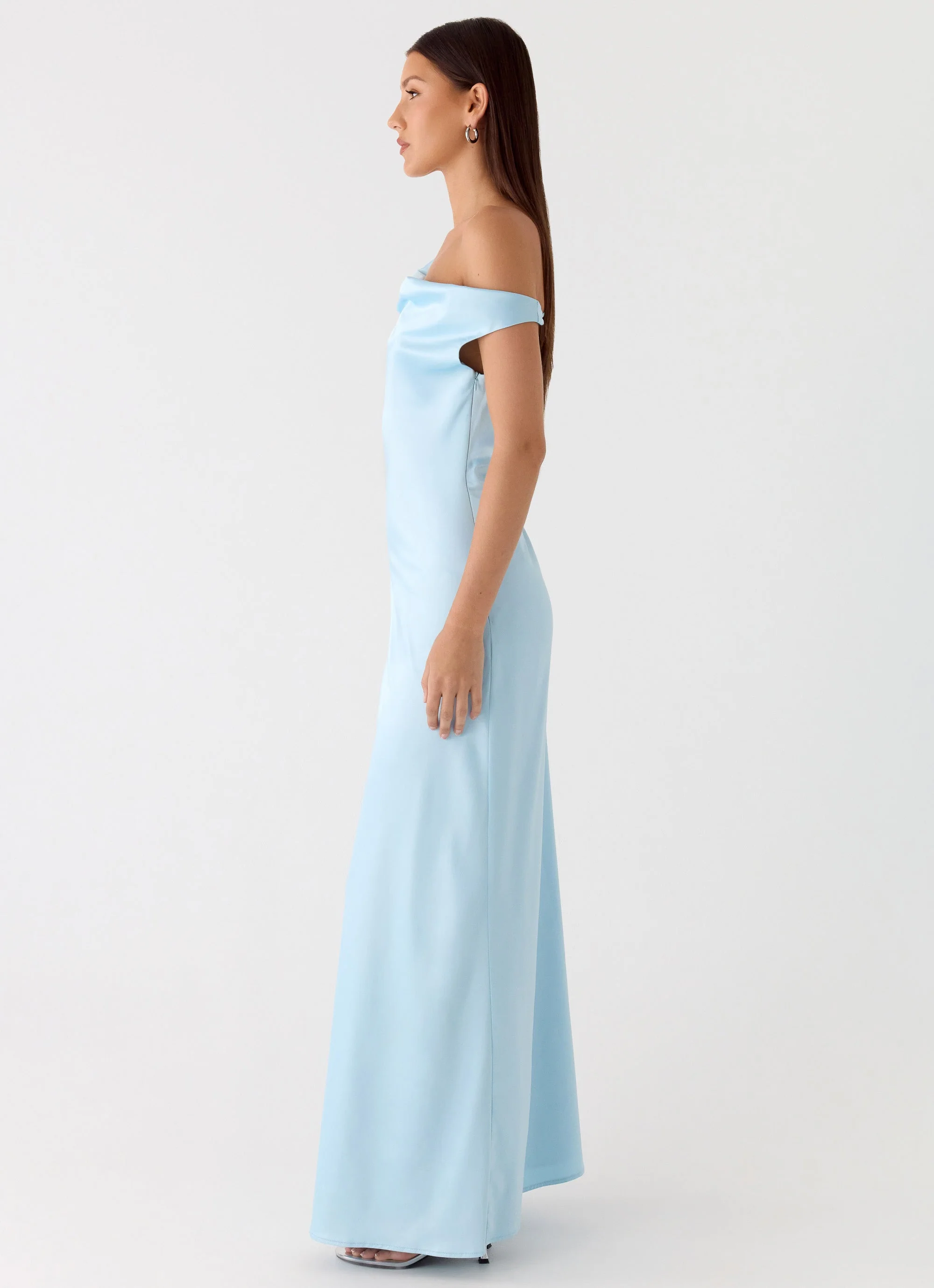 Palm Royal Maxi Dress - Ice Blue - luluinthesky