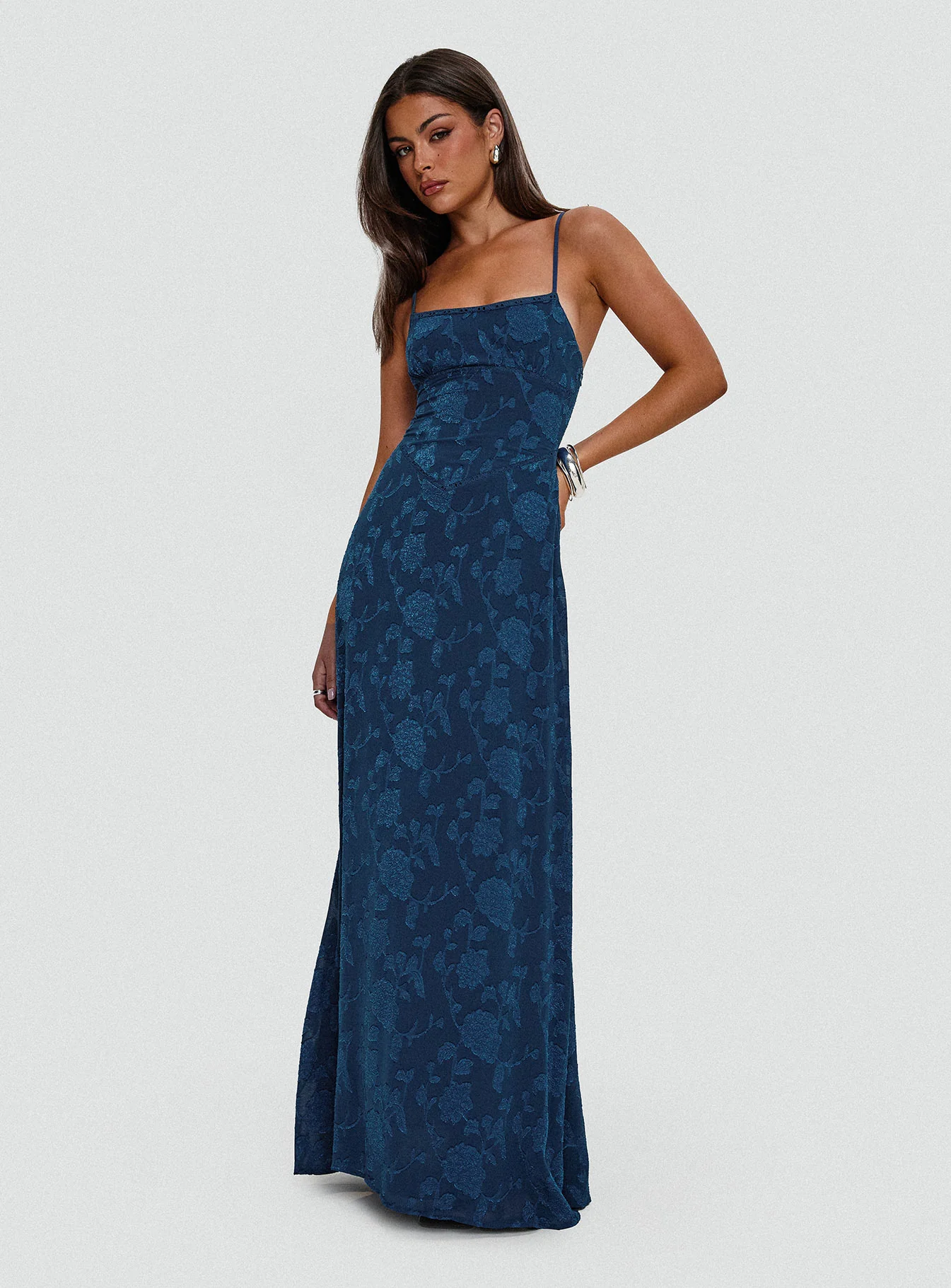 South Of France Maxi Dress Navy - luluinthesky