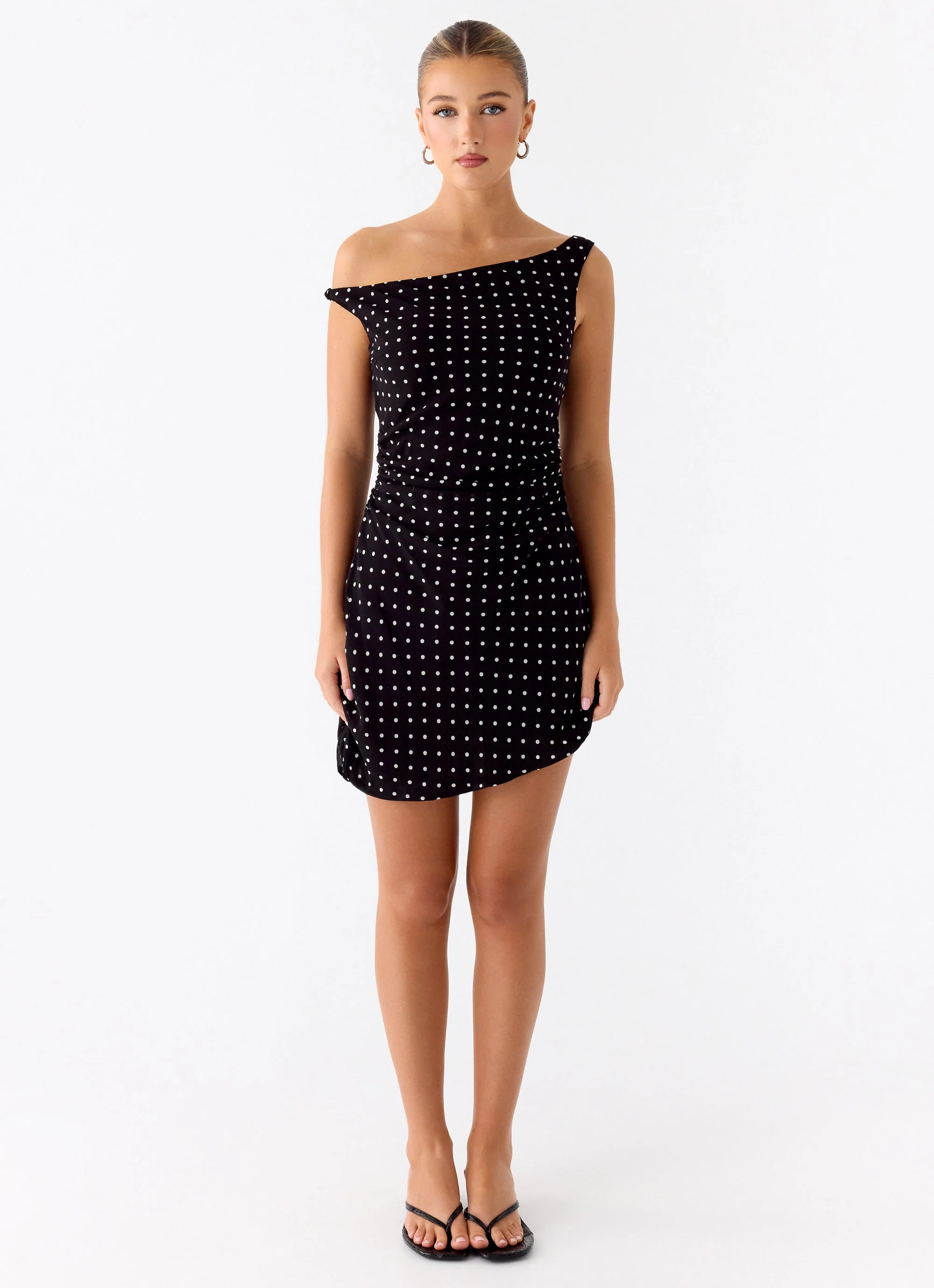Delusional Mini Dress - Black Polkadot - luluinthesky