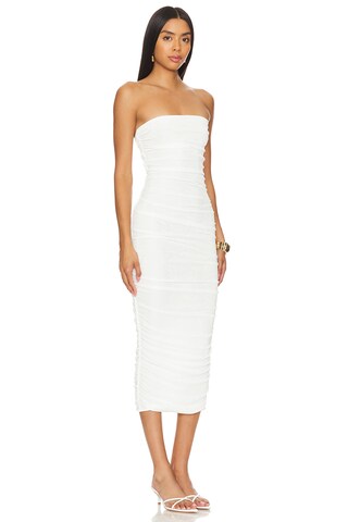 Martha Strapless Midi Dress - luluinthesky