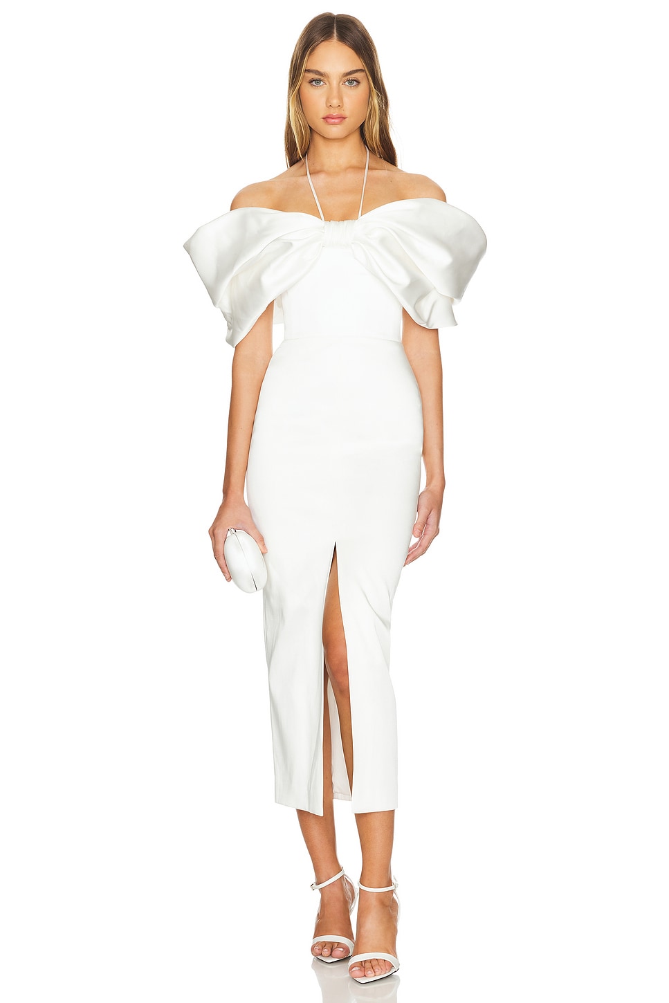 Bow Embellished Midi Dress - luluinthesky