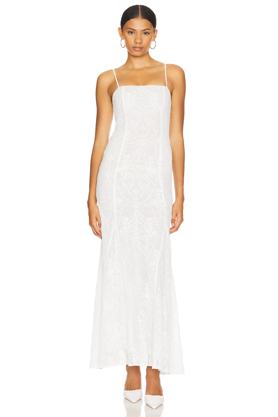 Caesarea Embroidered Maxi Dress - luluinthesky