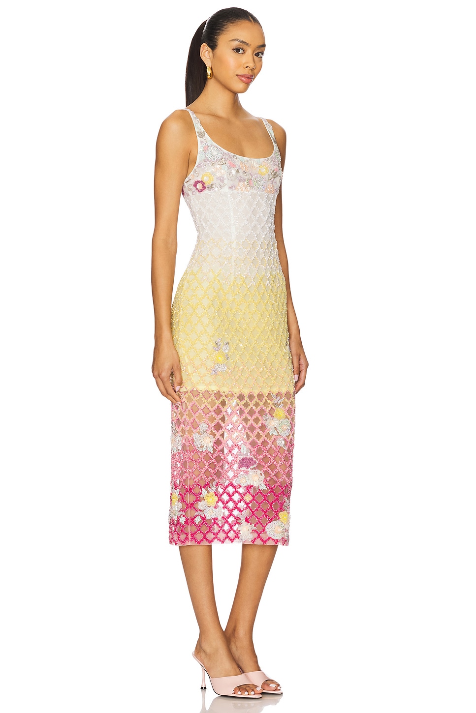 x REVOLVE Valeria Jewel Embroidered Midi Dress - luluinthesky