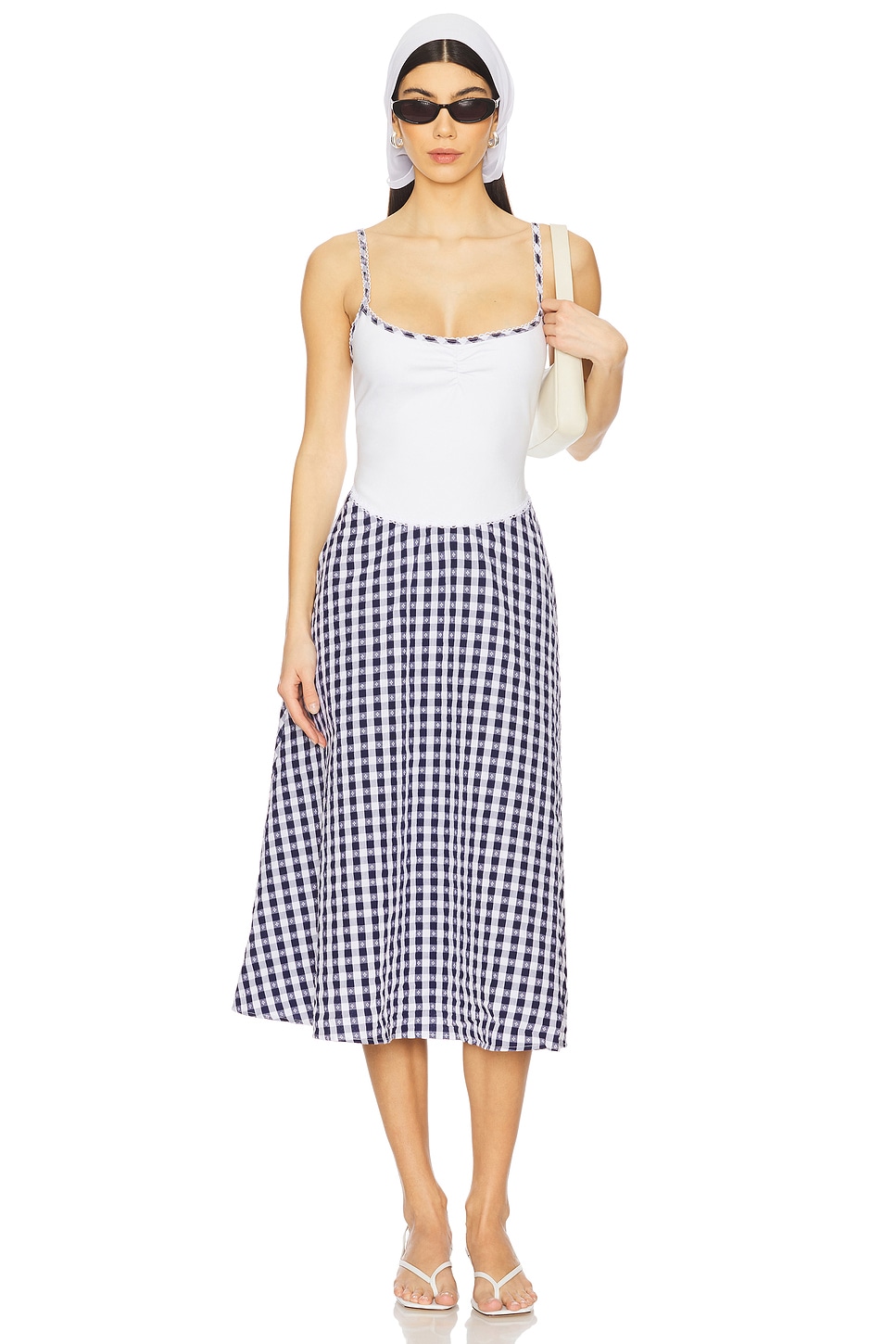 Gisella Gingham Midi Dress - luluinthesky