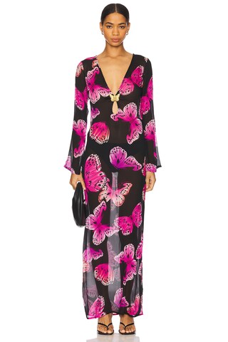 Hotline Butterfly Maxi Dress - luluinthesky