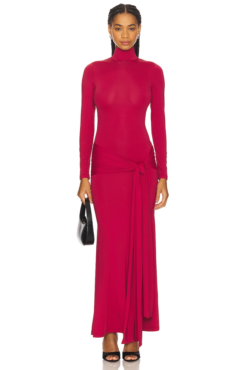 Alix Maxi Tie Front Dress - luluinthesky