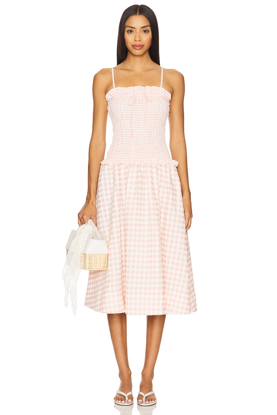 Petal Gingham Midi Dress - luluinthesky