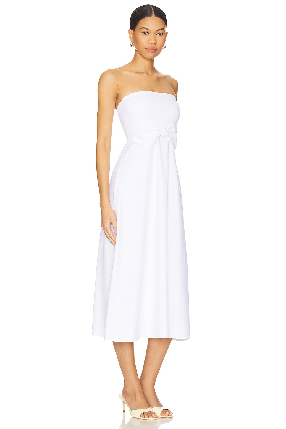 Strapless Bow Midi Dress - luluinthesky