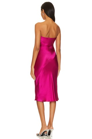 Shiran Strapless Midi Dress - luluinthesky