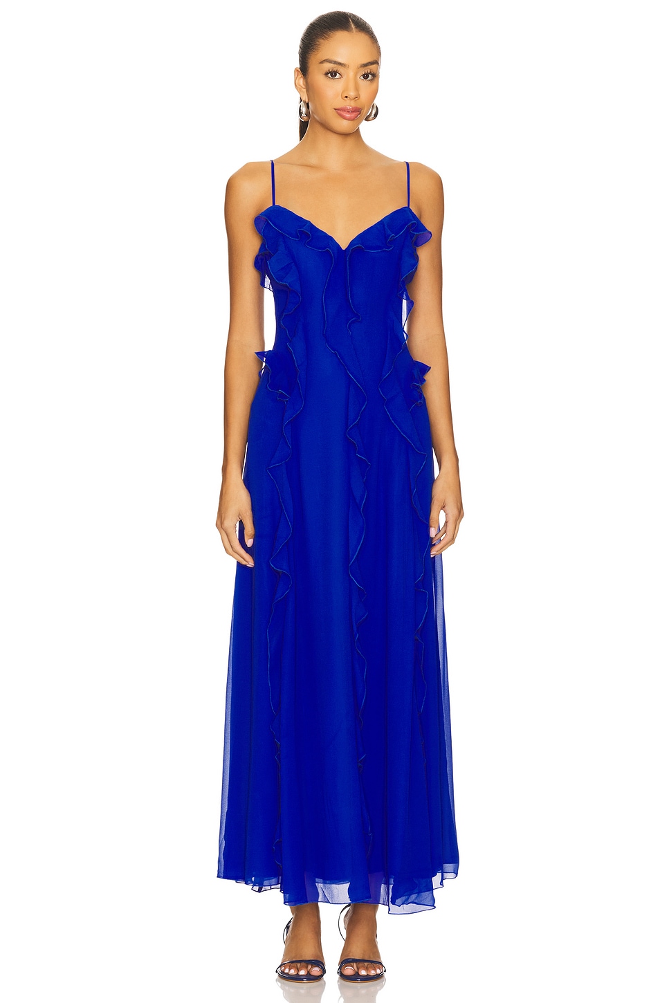 Veris Ruffle Maxi Dress - luluinthesky