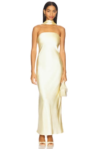 x REVOLVE Angelina Neck Tie Maxi Dress - luluinthesky