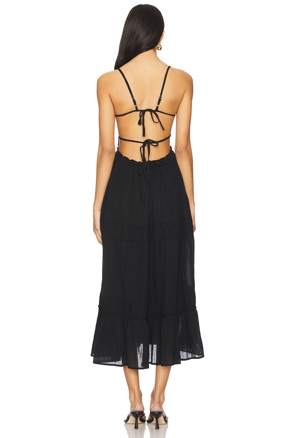 x free-est Taking Sides Maxi Dress In Black - luluinthesky