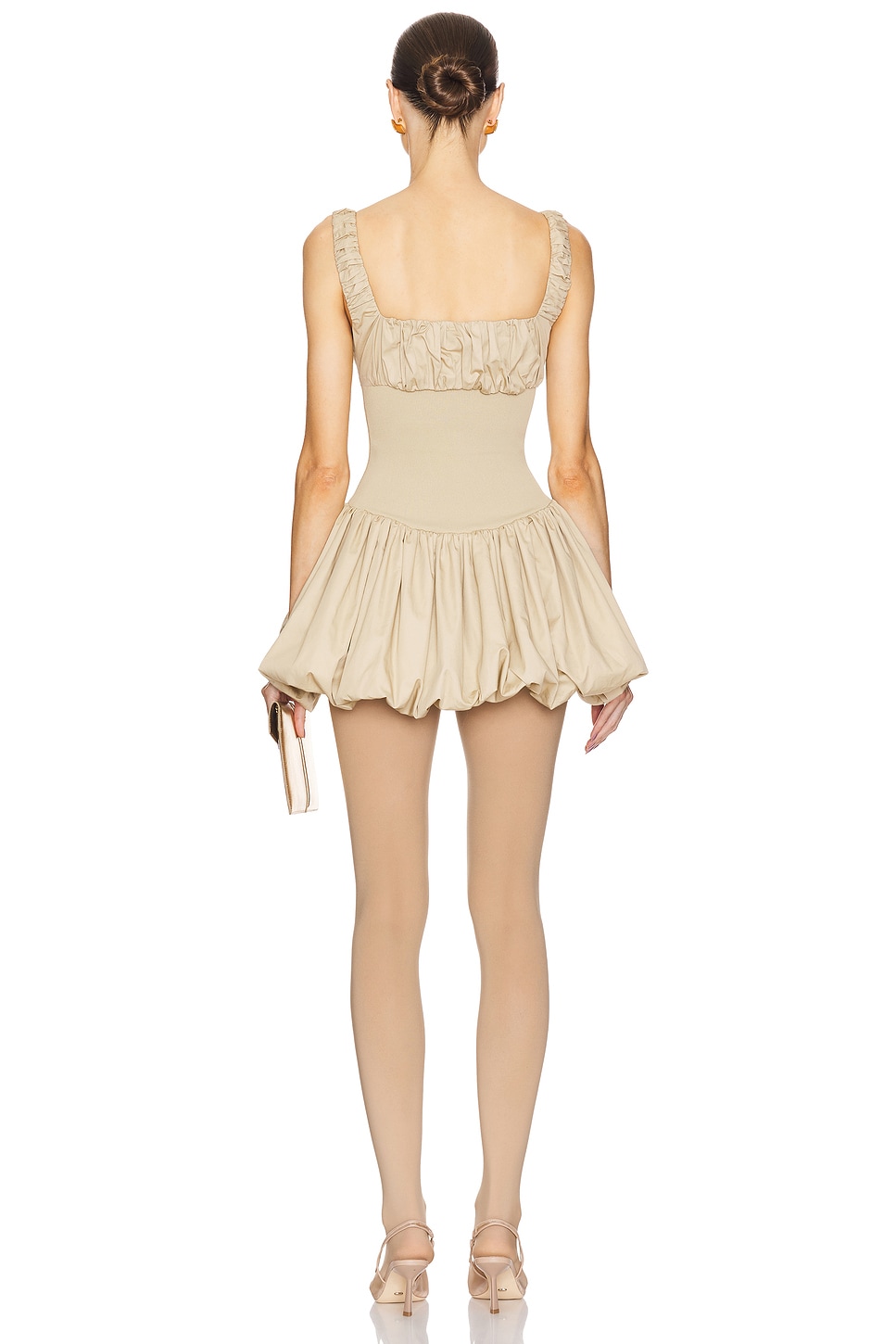 Rib Mix Puffy Mini Dress - luluinthesky