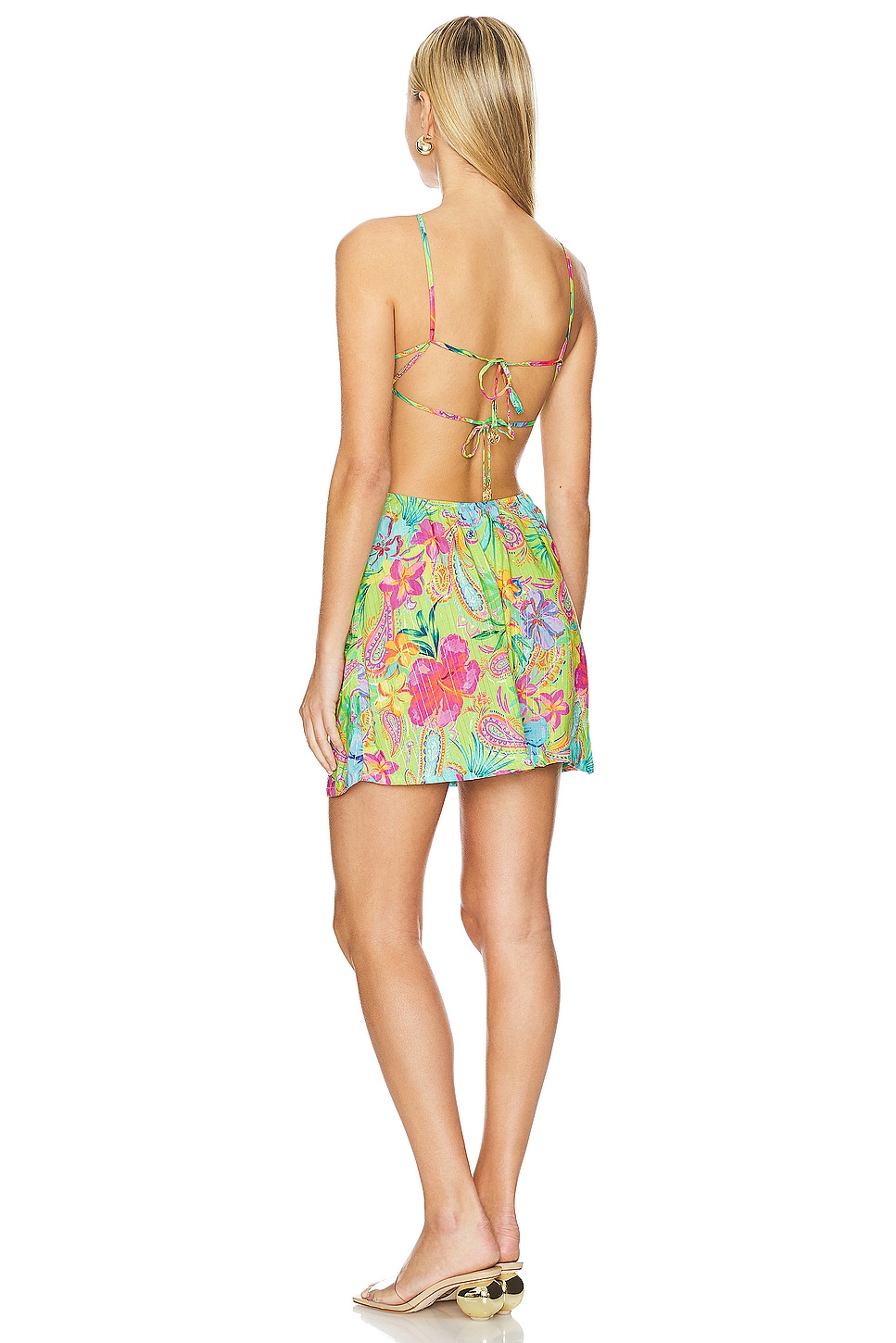Hibiscus Dream Ring Cut Out Short Dress - luluinthesky