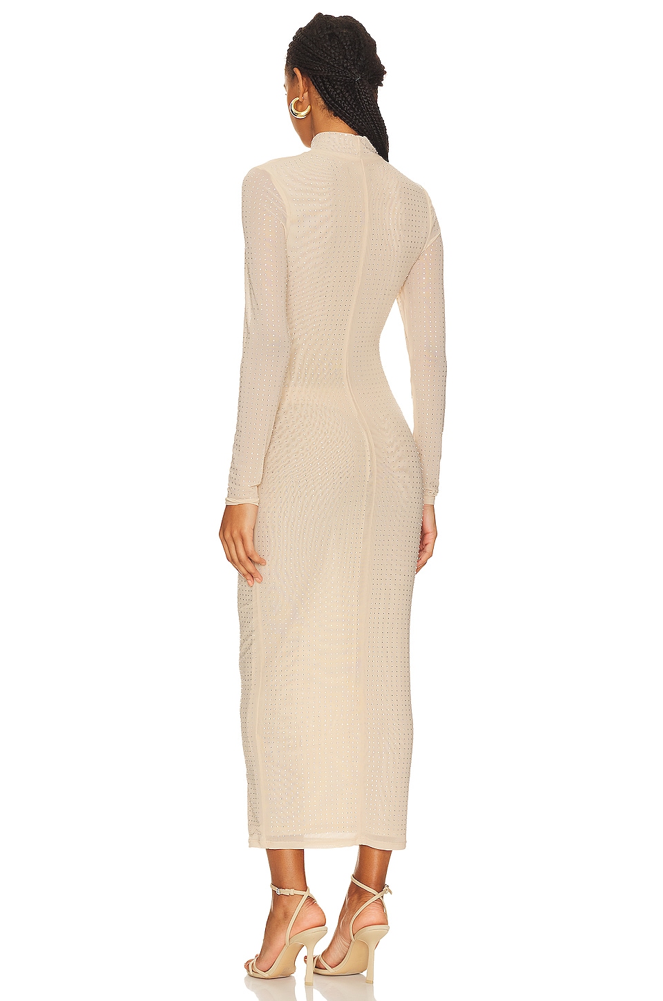 Strobe Diamante Midi Dress - luluinthesky