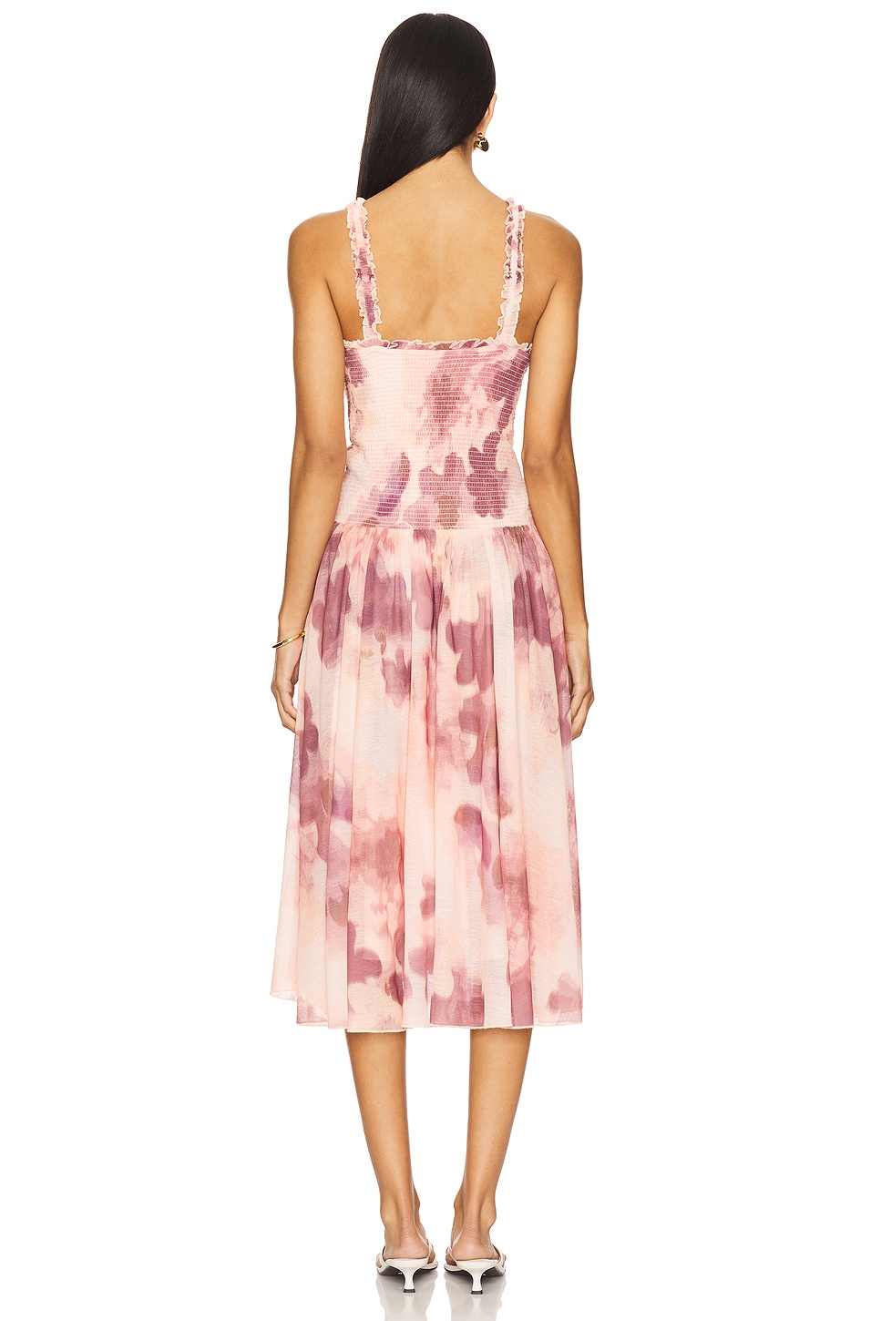 x REVOLVE Tessa Smocked Midi Dress - luluinthesky