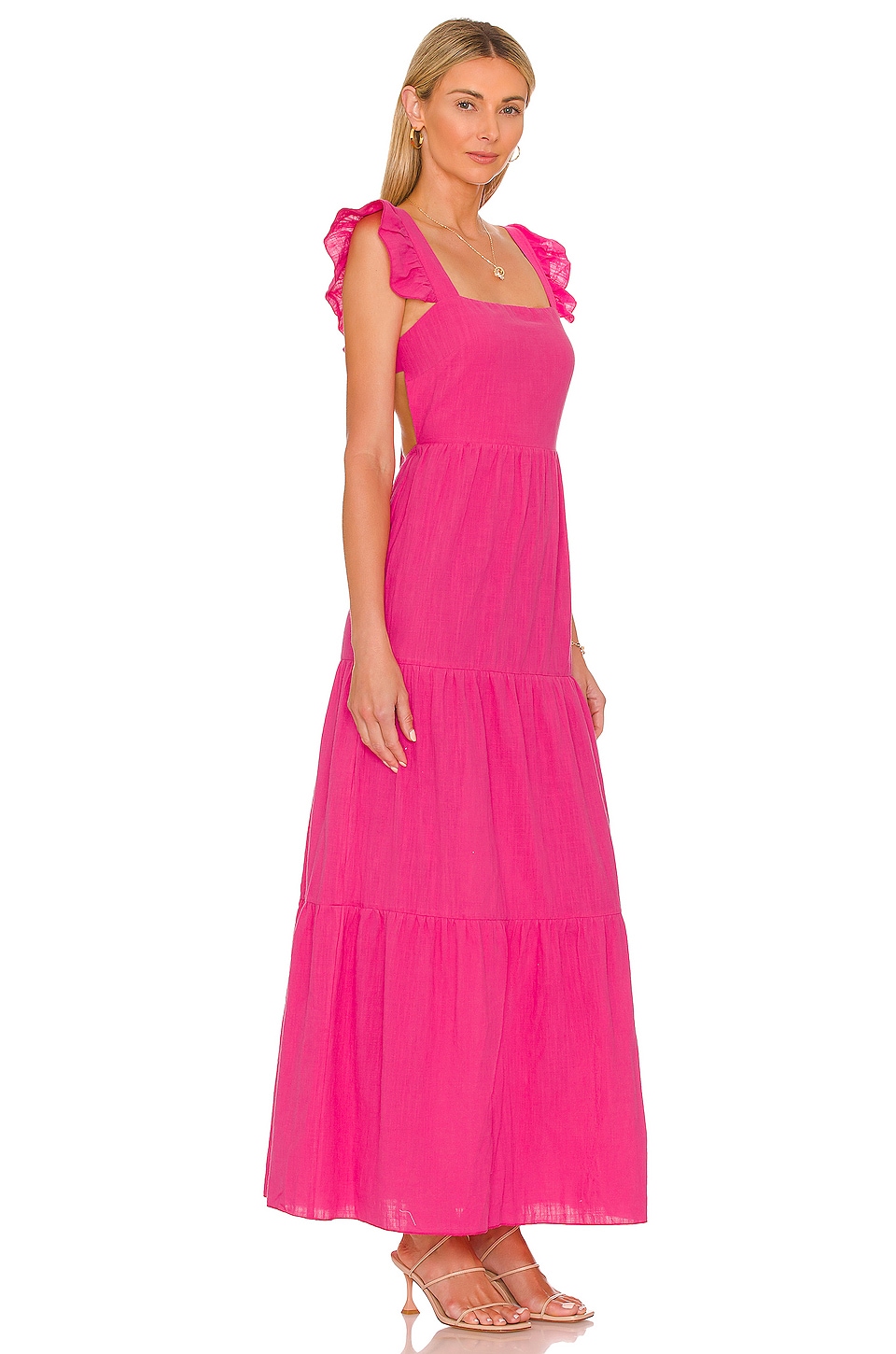 x REVOLVE Peaches Linen Dress - luluinthesky