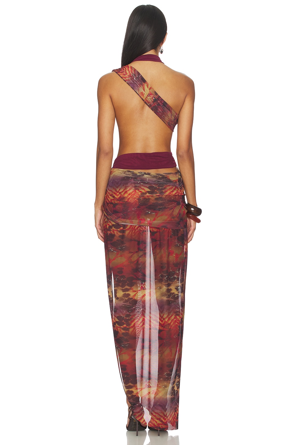 Asymmetric Draped Maxi Dress - luluinthesky