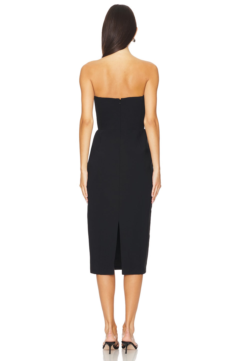 x REVOLVE Strapless Bethany Midi Dress - luluinthesky