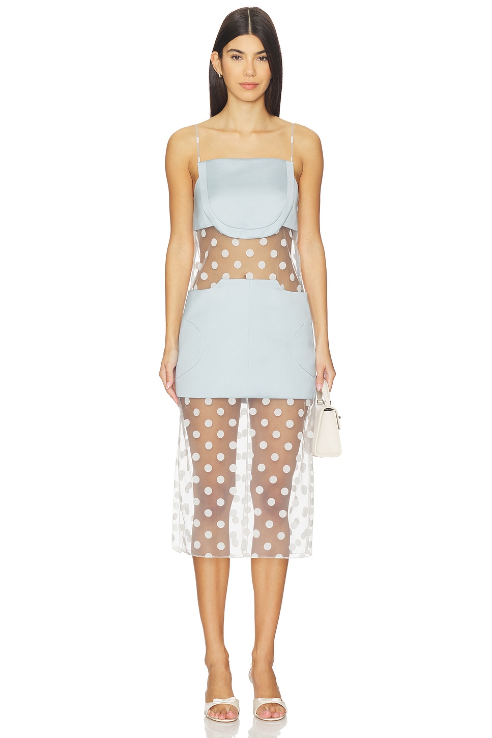 Sheer Panelled Slip Midi Dress - luluinthesky