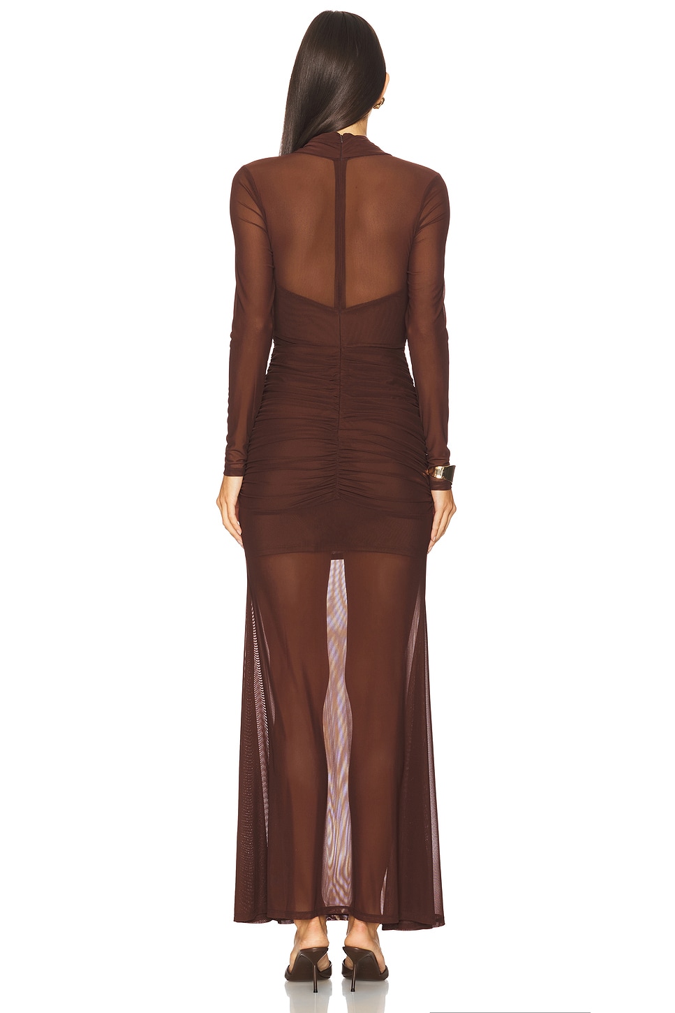 Veria Wrap Mesh Maxi Dress - luluinthesky
