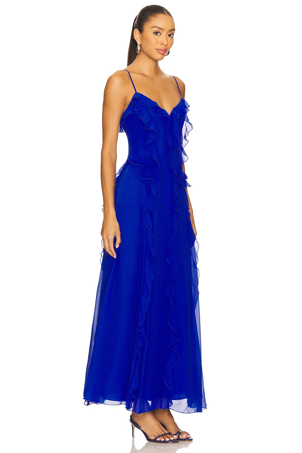 Veris Ruffle Maxi Dress - luluinthesky