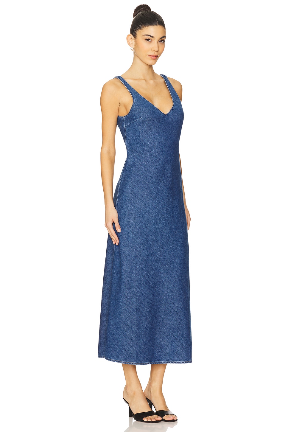 Denim V Slip Dress - luluinthesky