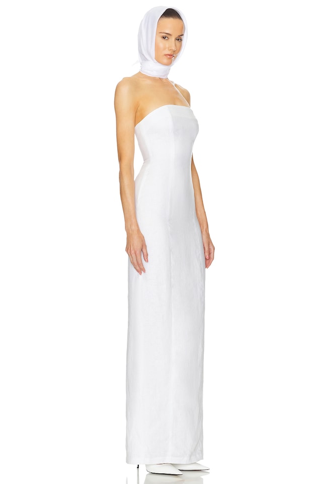 Linen Strapless Maxi Dress - luluinthesky