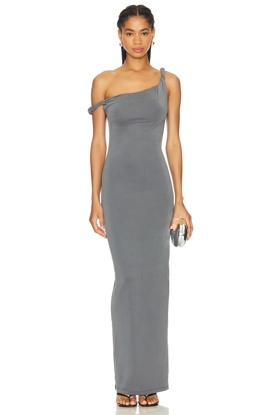 Twist Shoulder Maxi Dress - luluinthesky