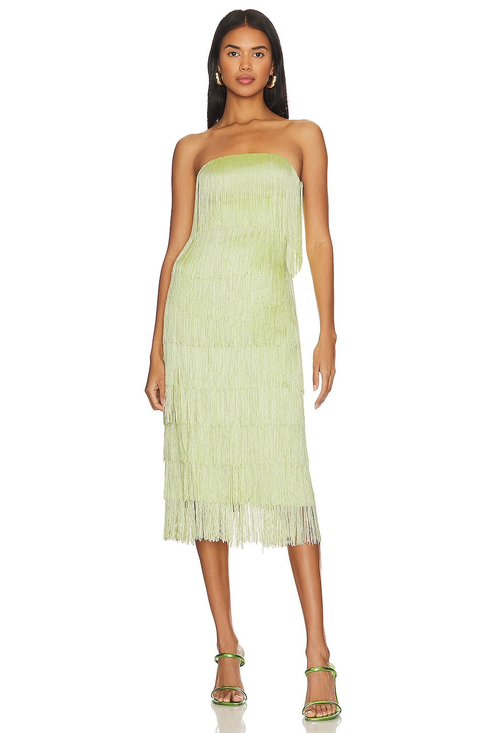 X Revolve Marquise Fringe Midi Dress - luluinthesky