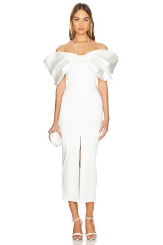 Bow Embellished Midi Dress - luluinthesky