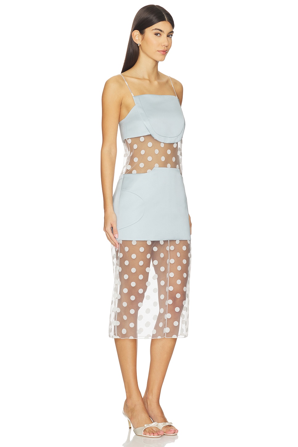 Sheer Panelled Slip Midi Dress - luluinthesky