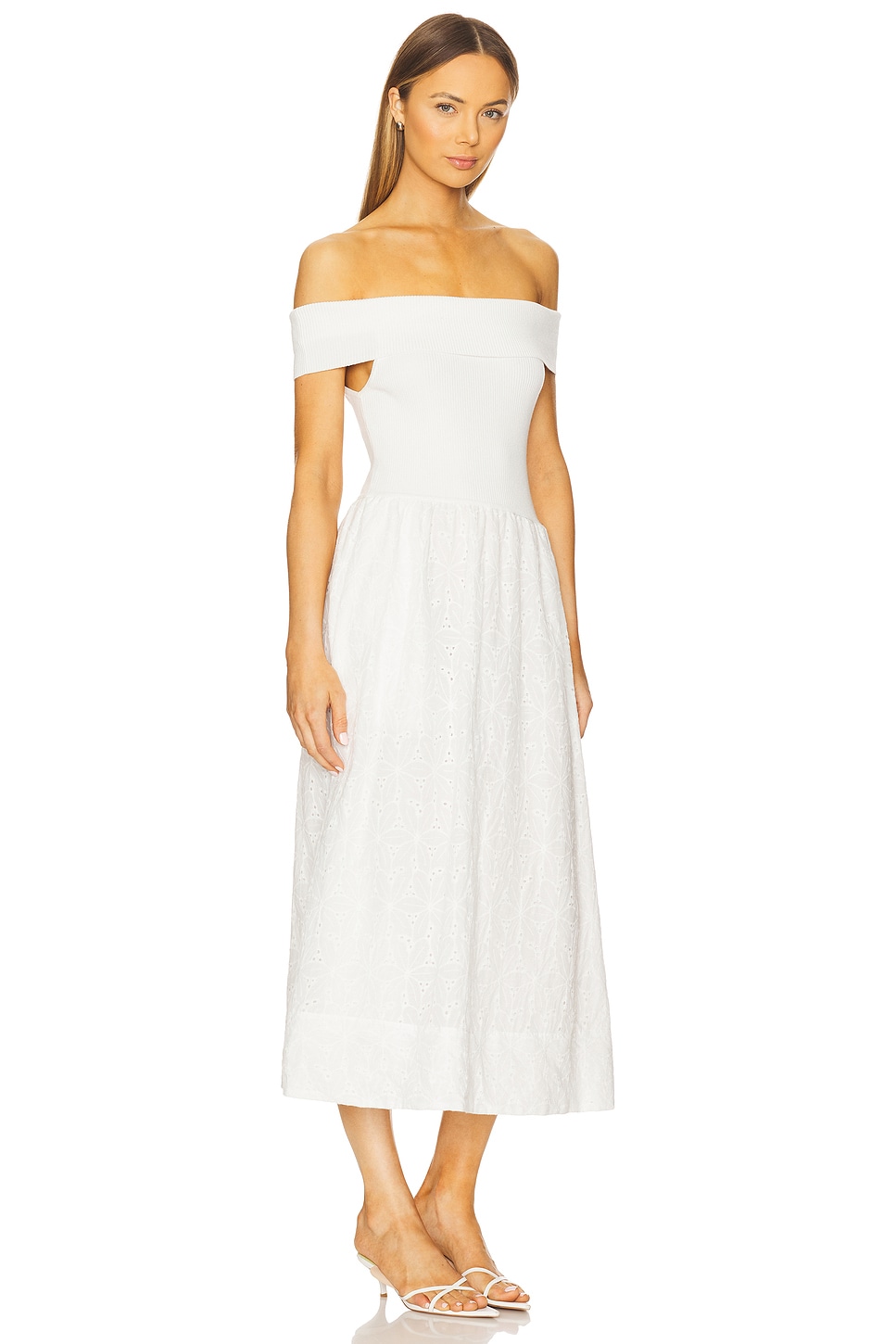 Mixed Media Off Shoulder Dress - luluinthesky