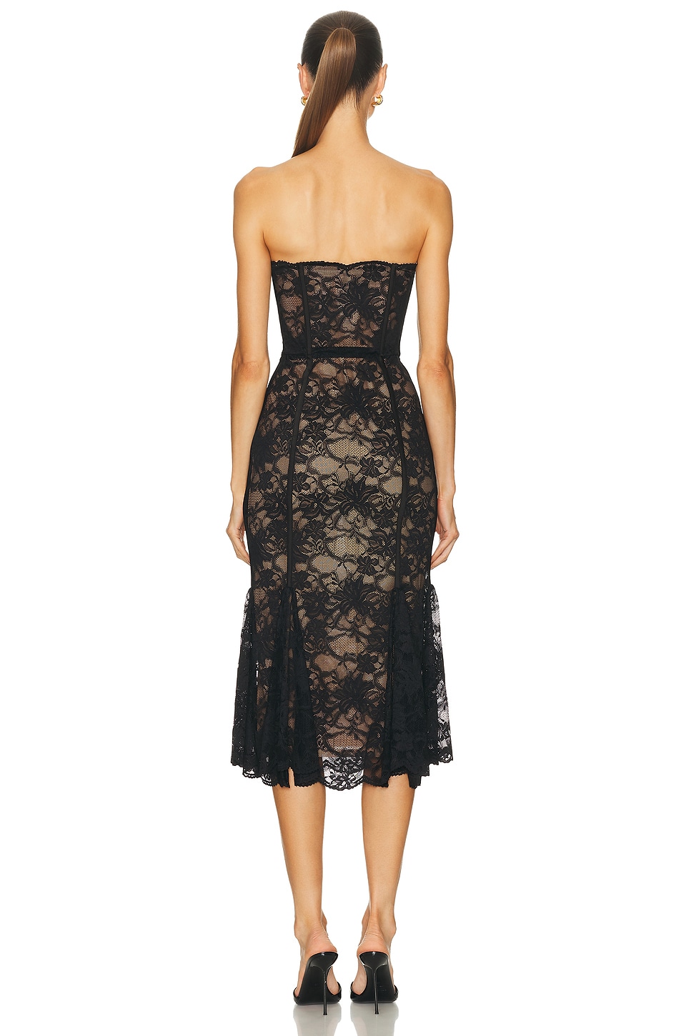 Lucienne Lace Midi Dress - luluinthesky