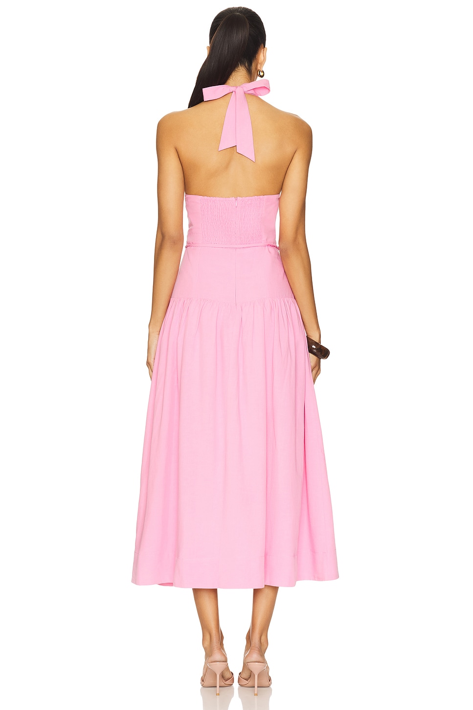 Melody Drop Wasit Midi Dress - luluinthesky