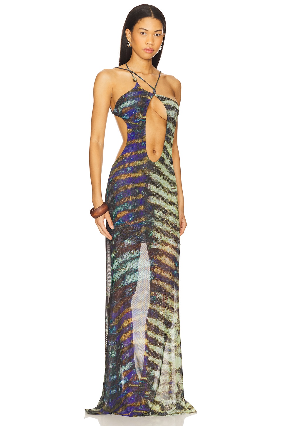 Strappy Maxi Dress With Trim - luluinthesky