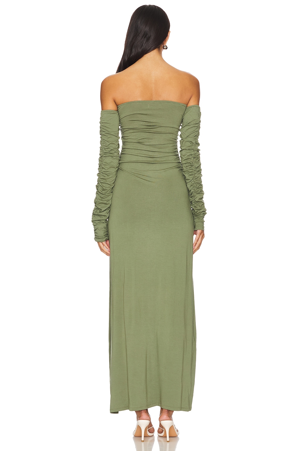 Ruched Long Sleeve Maxi Dress - luluinthesky