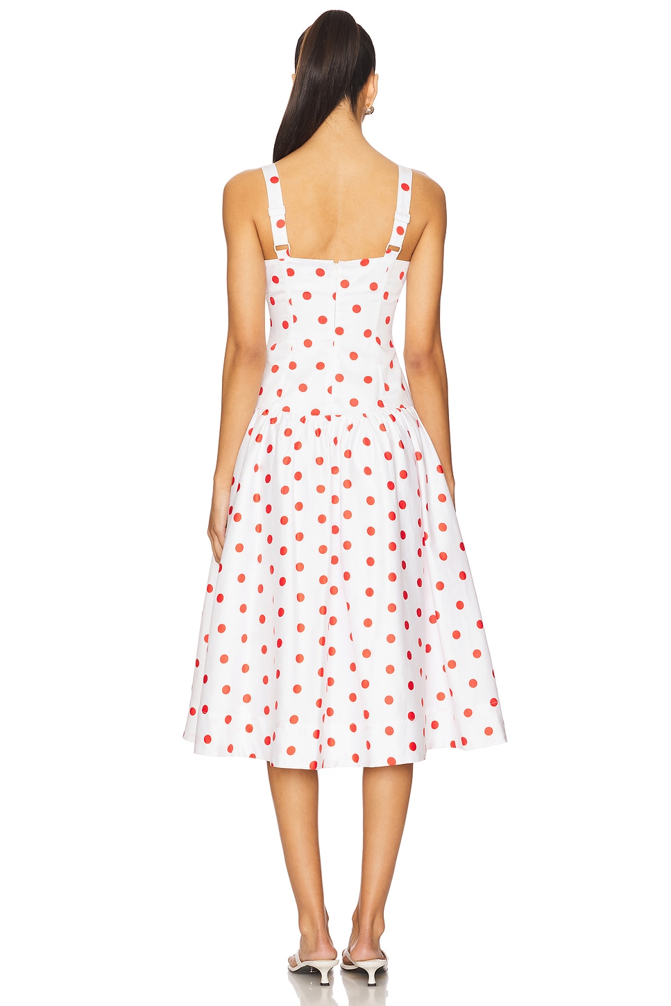 Red Dot Midi Dress - luluinthesky