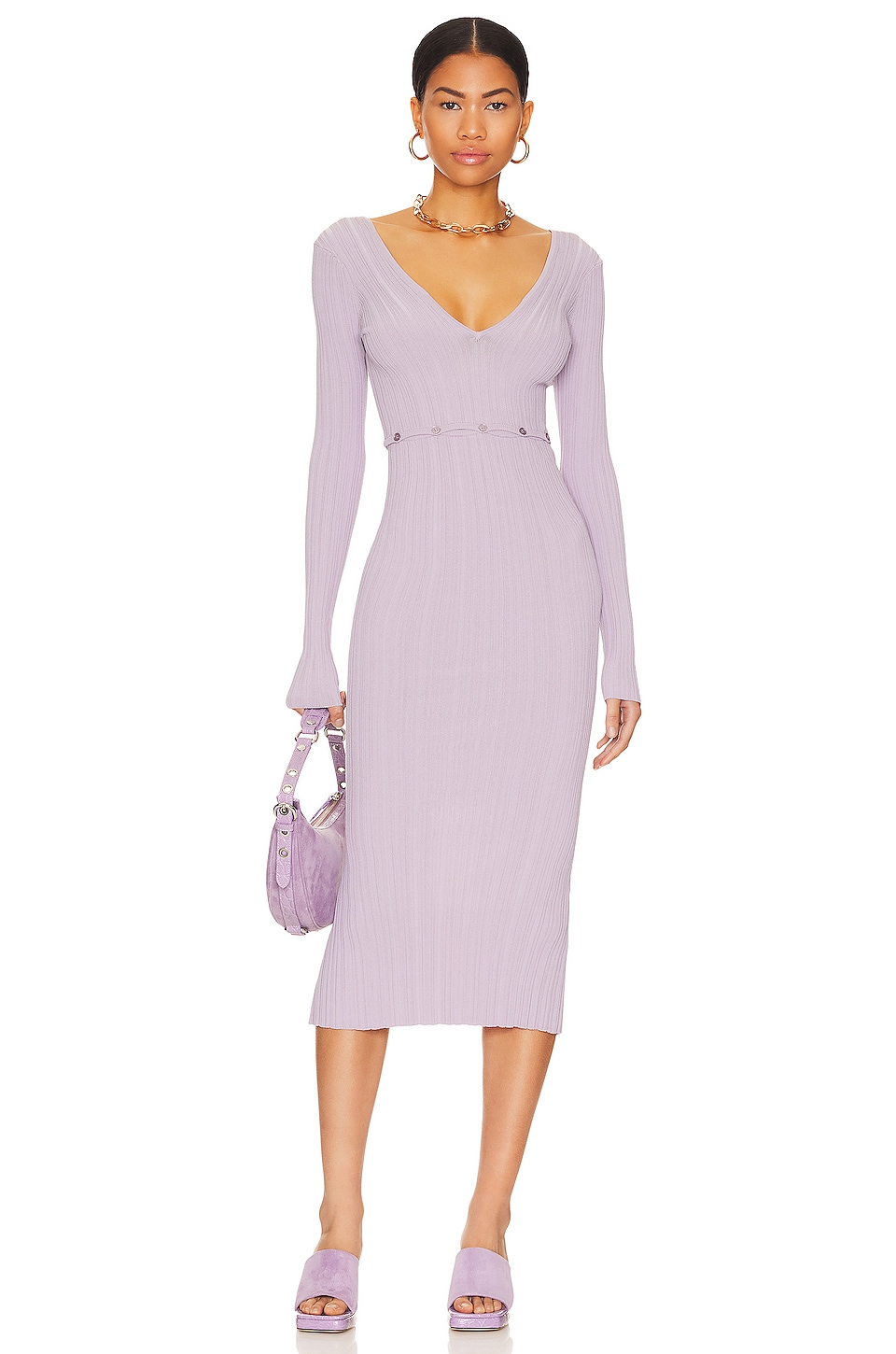 Delaire Button Off Midi Dress - luluinthesky